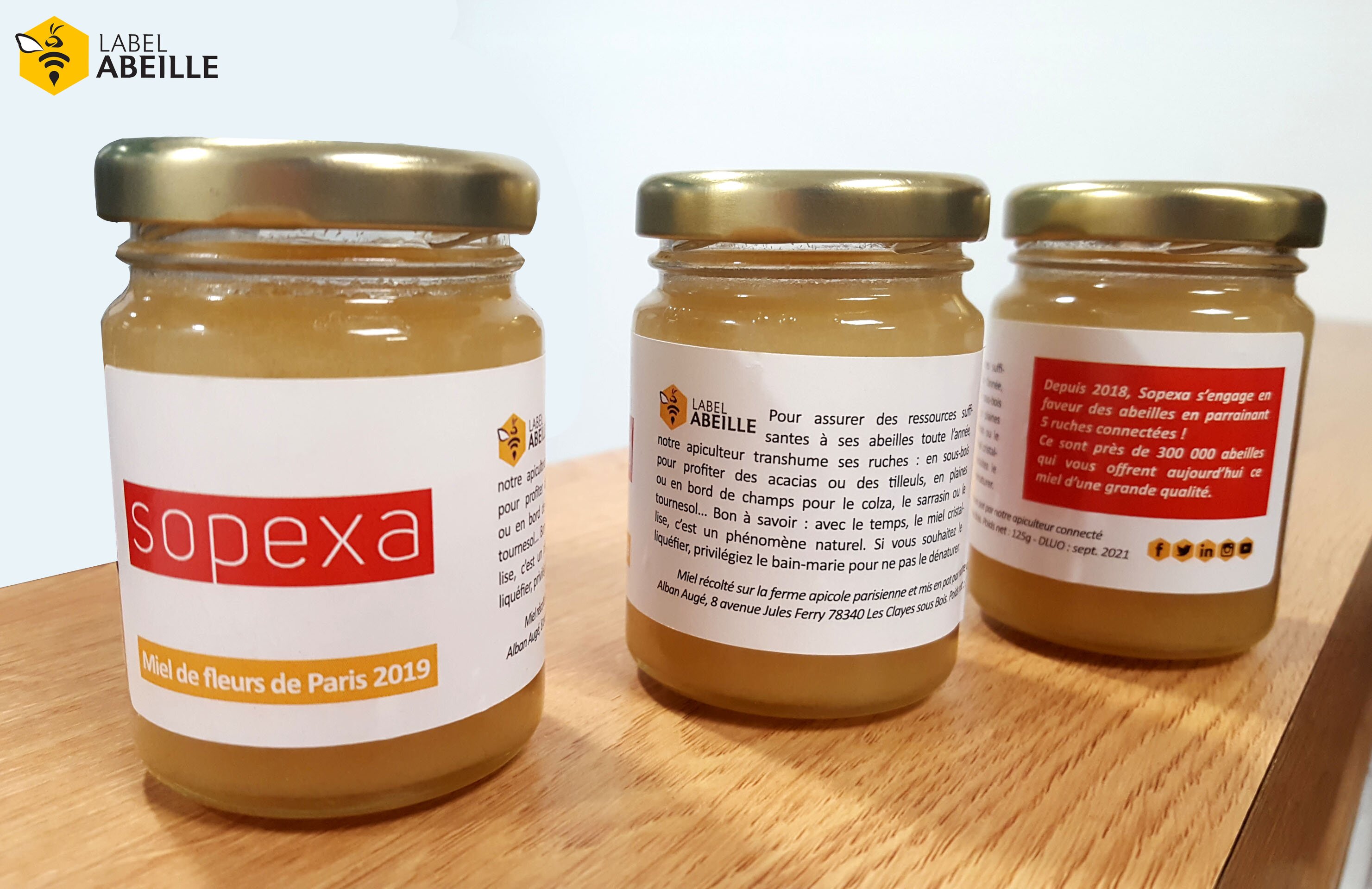 LABEL ABEILLE - récolte 2019 miel connecté de Sopexa