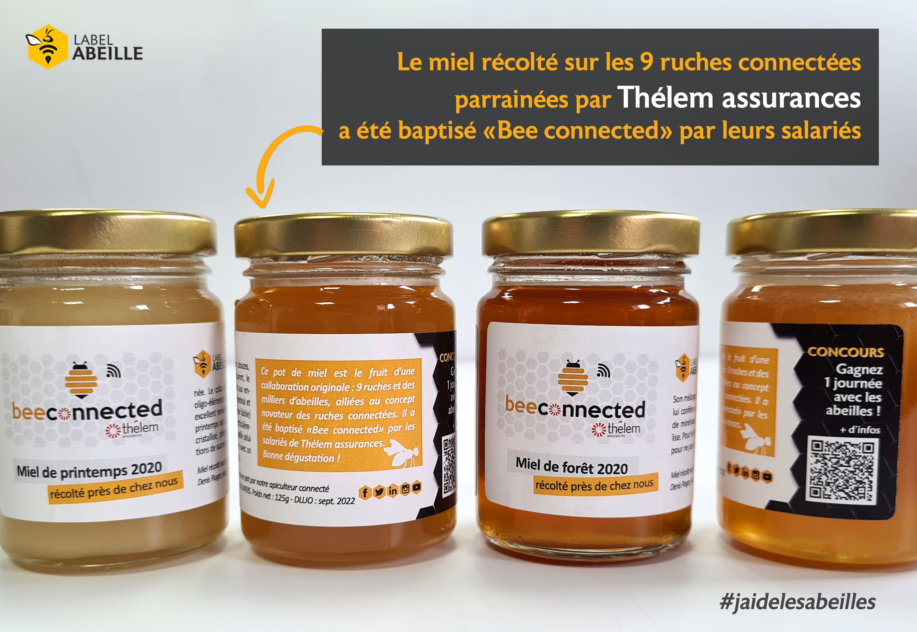 LABEL ABEILLE - récolte 2020 du miel connecté THELEM ASSURANCES